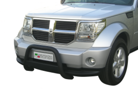 Pushbar | geschikt voor Dodge | Nitro 07-10 5d suv. | RVS zwart Medium Bar