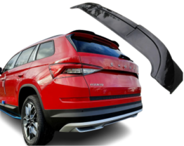 Achterspoiler | geschikt voor Skoda | Kodiaq 17-21 5d suv | type NS7 | Sport-Look | glanzend zwart