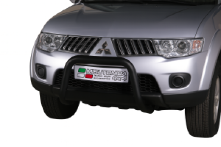 Pushbar | geschikt voor Mitsubishi | L200 12-15 2d pic. / L200 12-15 4d pic. | D.C. / C.C. | zwart Medium Bar RVS CE-keur