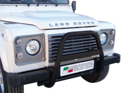 Pushbar | Land Rover | Defender 90 02-07 3d suv. / Defender 90 07-11 3d suv. / Defender 90 11-16 3d suv. / Defender 90 96-02 3d suv. | zwart High Medium Bar RVS