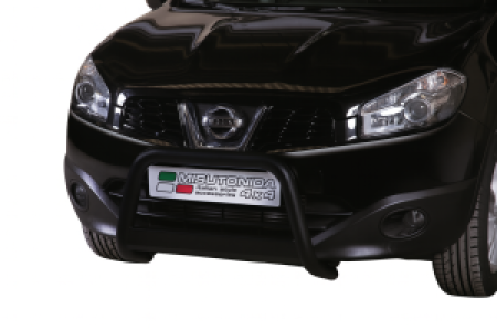 Pushbar | geschikt voor Nissan | Qashqai 10-14 5d suv. | zwart Medium Bar RVS CE-keur