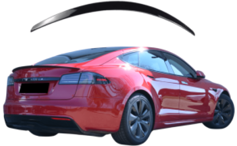 Achterspoiler Carnamics geschikt voor Tesla Model S 13-16 5d hat. / Model S 16-21 5d hat. / Model S 21- 5d hat. | Zwart | Glanzend | ABS Kunststof