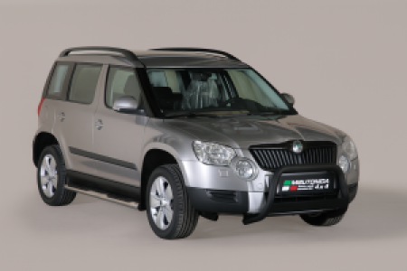 Pushbar | geschikt voor Skoda | Yeti 09-14 5d suv. | zwart Medium Bar RVS CE-keur