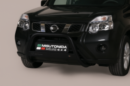 Pushbar | geschikt voor Nissan | X-Trail 10-14 5d suv. | zwart Medium Bar RVS CE-keur