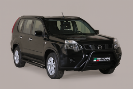 Pushbar | geschikt voor Nissan | X-Trail 10-14 5d suv. | zwart Super Bar RVS CE-keur