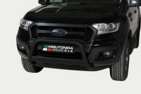 Pushbar | Ford | Ranger Double Cab 12- 4d pic. / Ranger Super Cab 12-19 4d pic. | zwart Medium Bar RVS CE-keur