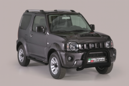 Pushbar | geschikt voor Suzuki | Jimny Metal Top 12- 3d suv. | zwart Medium Bar RVS CE-keur