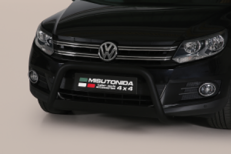 Pushbar | geschikt voor Volkswagen | Tiguan 11-16 5d suv. | zwart Medium Bar RVS CE-keur