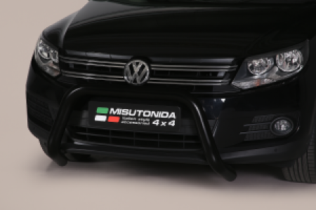 Pushbar | geschikt voor Volkswagen | Tiguan 11-16 5d suv. | zwart Super Bar RVS CE-keur
