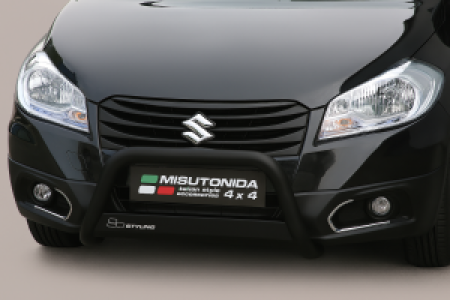 Pushbar | geschikt voor Suzuki | S-Cross 13-16 5d suv. / S-Cross 16- 5d suv. | zwart Medium Bar RVS CE-keur