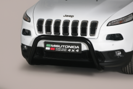 Pushbar | geschikt voor Jeep | Cherokee 14- 5d suv. | RVS zwart Medium Bar CE-keur