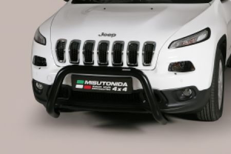Pushbar | geschikt voor Jeep | Cherokee 14- 5d suv. | RVS zwart Super Bar CE-keur