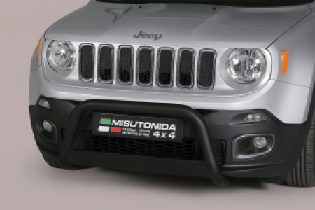 Pushbar | geschikt voor Jeep | Renegade 14-19 5d suv. | RVS zwart Medium Bar CE-keur