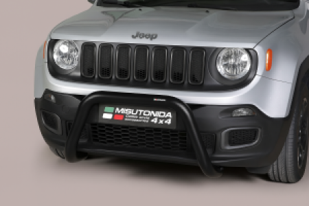 Pushbar | geschikt voor Jeep | Renegade 14-19 5d suv. | RVS zwart Super Bar CE-keur