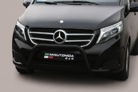 Pushbar | geschikt voor Mercedes-Benz | V-klasse 14-19 5d bus. | zwart Medium Bar RVS CE-keur