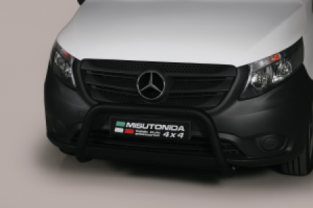 Pushbar | geschikt voor Mercedes-Benz | Viano Combi 15- 5d bus. / Vito Tourer 14- 4d bus. | zwart Medium Bar RVS CE-keur