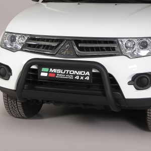 Pushbar | geschikt voor Mitsubishi | Pajero LWB 15-19 5d. suv / Pajero SWB 15-19 3d. suv | zwart Medium Bar RVS CE-keur