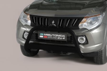 Pushbar | geschikt voor Mitsubishi | L200 15- 2d pic. / L200 15- 4d pic. | D.C. / C.C. | zwart Medium Bar RVS CE-keur
