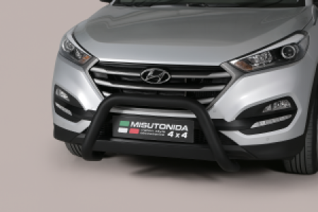 Pushbar | geschikt voor Hyundai | Tucson 15-18 5d suv. | RVS zwart Super Bar CE-keur