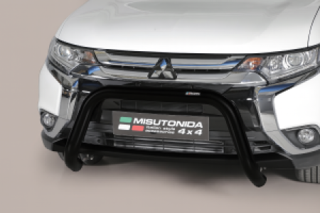 Pushbar | geschikt voor Mitsubishi | Outlander 15- 5d suv. | zwart Super Bar RVS CE-keur