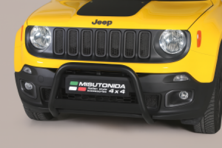 Pushbar | geschikt voor Jeep | Renegade 14-19 5d suv. | Trailhawk | CE-Keur | Medium Bar | RVS zwart