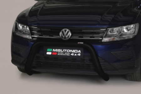 Pushbar | geschikt voor Volkswagen | Tiguan 16- 5d suv. | zwart Super Bar RVS CE-keur
