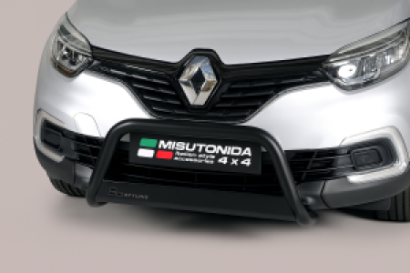 Pushbar | geschikt voor Renault | Captur 17- 5d suv. | RVS zwart Medium Bar CE-keur