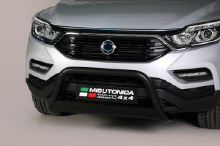 Pushbar | geschikt voor Ssangyong | Musso 18- 4d pic. / Rexton 17- 5d suv. | RVS zwart Medium Bar CE-keur