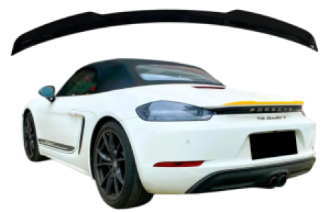 Achterspoiler Add-on | geschikt voor Porsche | 718 Boxster 2016+ 2d cab. | glanzend zwart