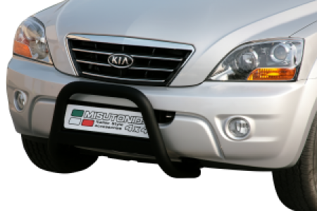 Pushbar | geschikt voor Kia | Sorento 06-09 5d suv. | RVS zwart Medium Bar