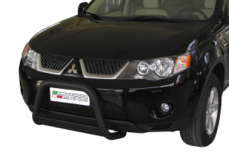 Pushbar | geschikt voor Mitsubishi | Outlander 07-10 5d suv. | zwart Medium Bar RVS CE-keur