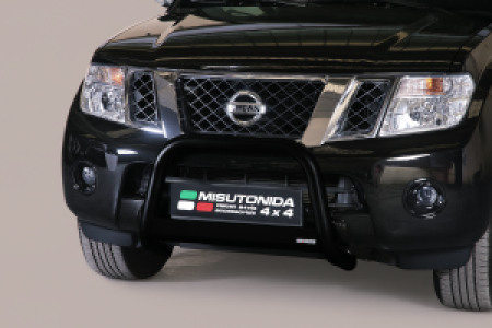 Pushbar | geschikt voor Nissan | Pathfinder 10-14 5d suv. | zwart Super Bar RVS CE-keur