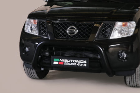 Pushbar | geschikt voor Nissan | Pathfinder 10-14 5d suv. | zwart Medium Bar RVS CE-keur
