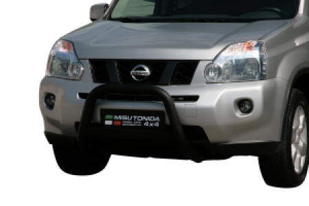 Pushbar | geschikt voor Nissan | X-Trail 07-10 5d suv. | zwart Medium Bar RVS