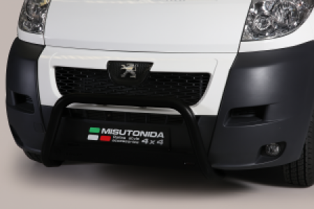 Pushbar | geschikt voor Peugeot | Boxer Combi 13-14 4d bus. | SWB / MWB | zwart Medium Bar RVS CE-keur