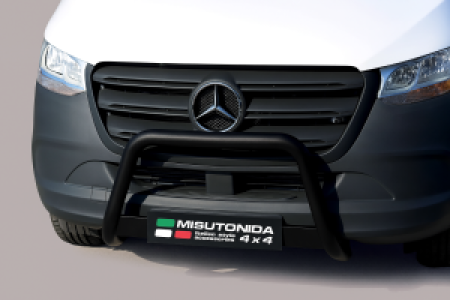 Pushbar | Mercedes Sprinter 2018- | zwart Medium Bar RVS CE-keur
