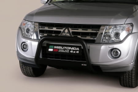 Pushbar | geschikt voor Mitsubishi | Pajero LWB 2007-2015 5d. suv / Pajero SWB 2007-2015 3d. suv | zwart Medium Bar RVS CE-keur