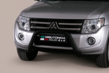 Pushbar | geschikt voor Mitsubishi | Pajero LWB 2007-2015 5d. suv / Pajero SWB 2007-2015 3d. suv | zwart Super Bar RVS CE-keur