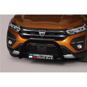 Pushbar | geschikt voor Dacia | Sandero Stepway 21- 5d hat. | RVS Medium Bar zwart CE-keur