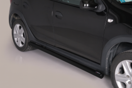 Side Bars | geschikt voor Dacia | Sandero 12-16 5d hat. / Sandero 16- 5d hat. | RVS zwart Design Side Protection Stepway
