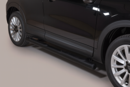 Side Bars | Fiat | 500X 15- 5d suv. | RVS zwart Grand Pedana