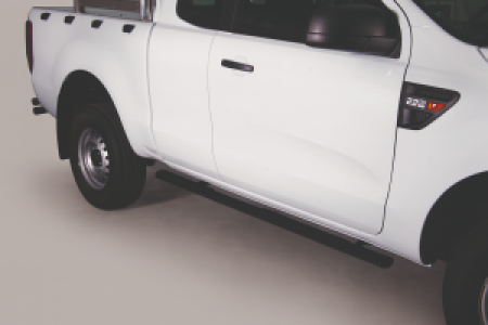 Side Bars | geschikt voor Ford | Ranger Super Cab 12-16 4d pic. / Ranger Super Cab 15- 4d pic. | zwart Design Side Protection RVS