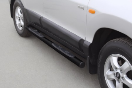 Side Bars | geschikt voor Hyundai | Santa Fe 04-07 5d suv. | RVS zwart Grand Pedana