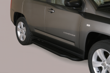 Side Bars | geschikt voor Jeep | Compass 11-13 5d suv. / Compass 13-16 5d suv. | RVS zwart Pedana