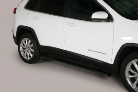 Side Bars | geschikt voor Jeep | Cherokee 14- 5d suv. | RVS zwart Design Side Protection
