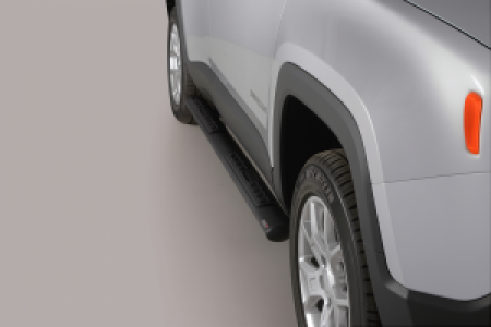 Side Bars | geschikt voor Jeep | Renegade 14- 5d suv. | RVS zwart Design Side Protection