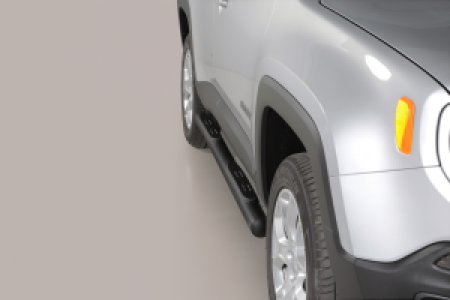 Side Bars | geschikt voor Jeep | Renegade 14- 5d suv. | RVS zwart Grand Pedana