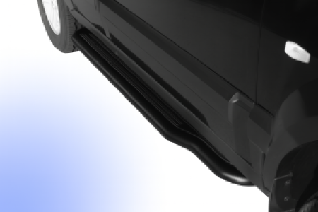 Side Bars | Kia | Sorento 02-06 5d suv. | RVS zwart Pedana