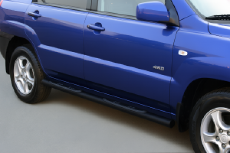 Side Bars | Kia | Sportage 04-07 5d suv. / Sportage 07-08 5d suv. | RVS zwart Grand Pedana