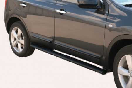 Side Bars | geschikt voor Kia | Sportage 08-10 5d suv. | RVS zwart Design Side Protection